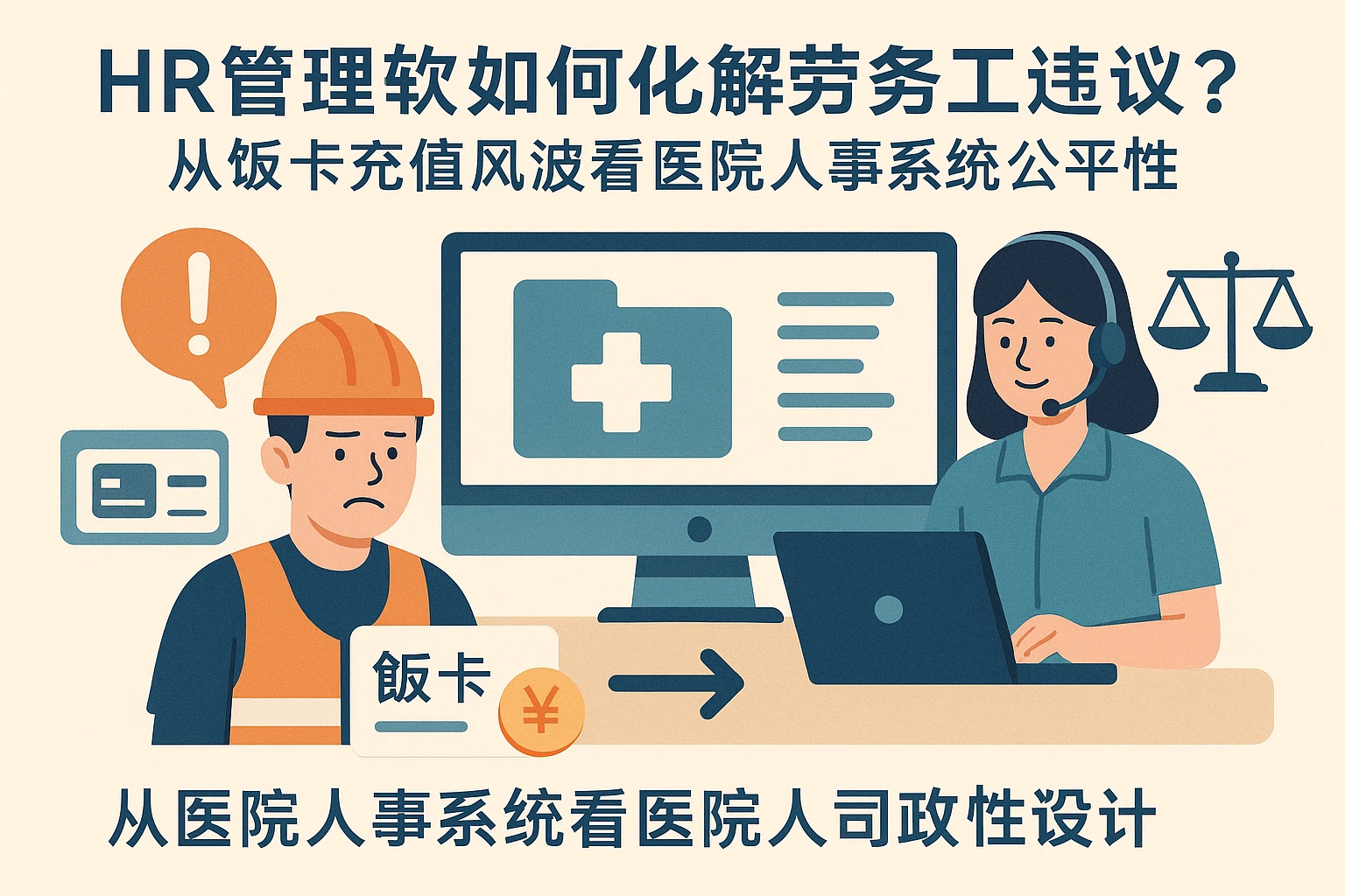 HR管理软件如何化解劳务工权益争议？从饭卡充值风波看医院人事系统的公平性设计