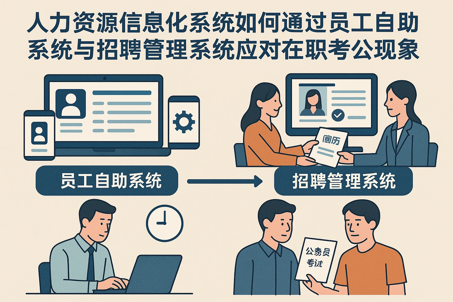 人力资源信息化系统如何通过员工自助系统与招聘管理系统应对在职考公现象