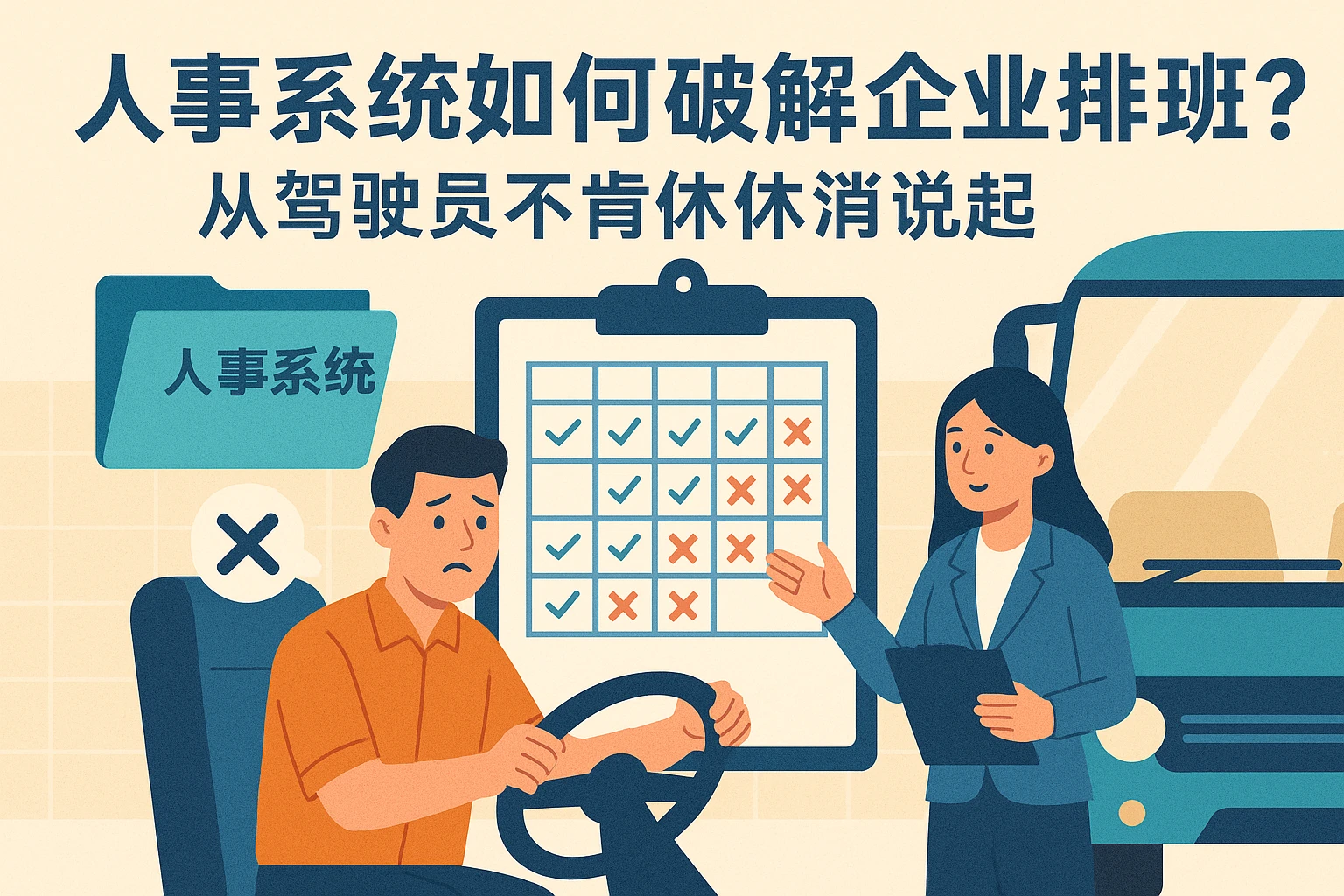 人事系统如何破解企业排班困境?从驾驶员不肯休息说起