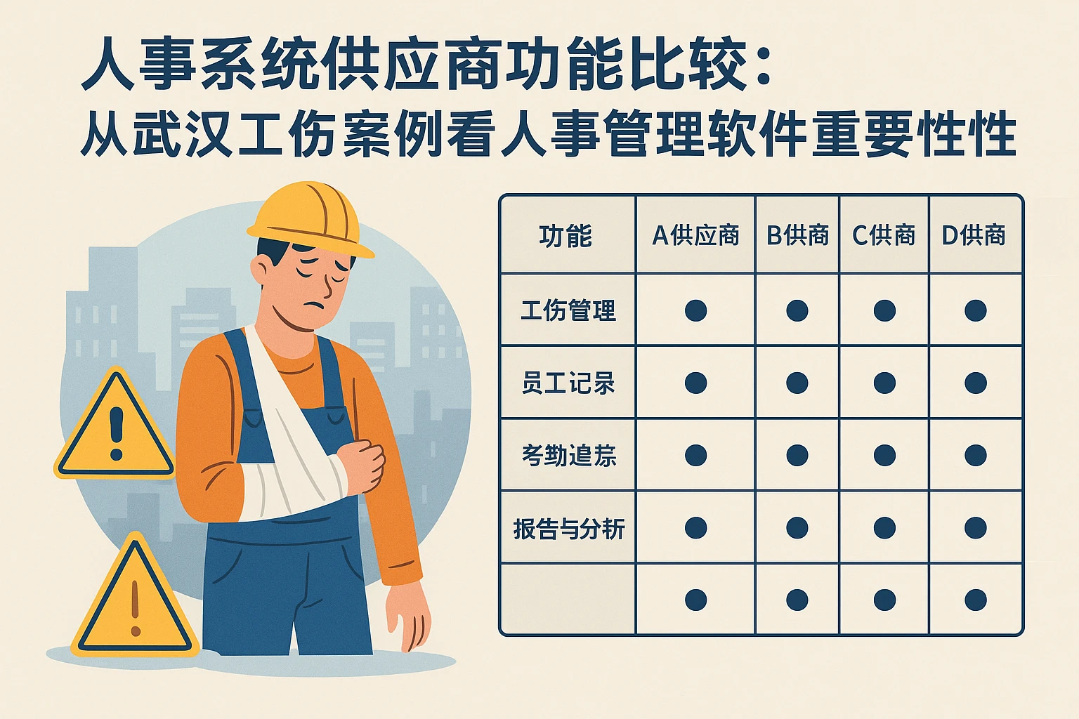 人事系统供应商功能比较：从武汉工伤案例看人事管理软件的重要性