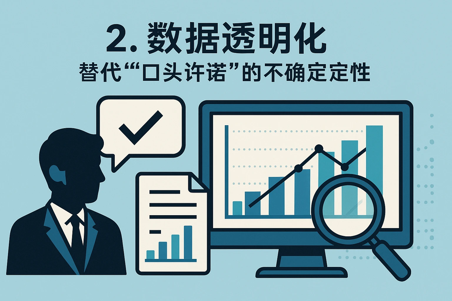 2. 数据透明化：替代“口头许诺”的不确定性