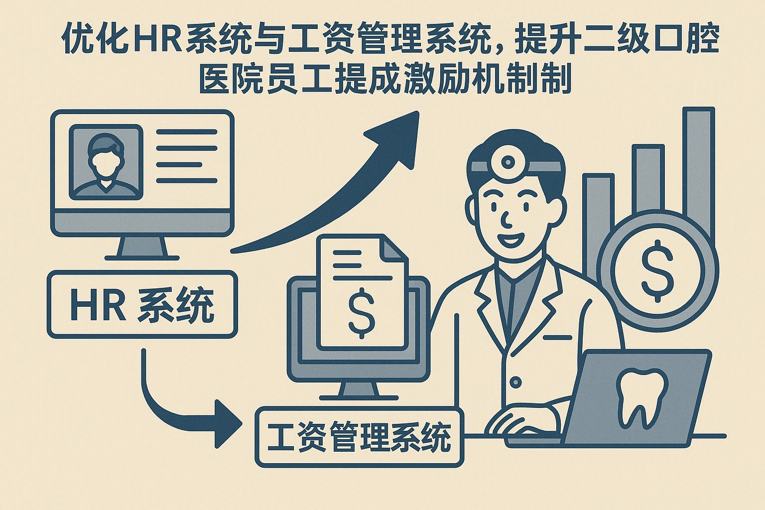 优化HR系统与工资管理系统，提升二级口腔医院员工提成激励机制