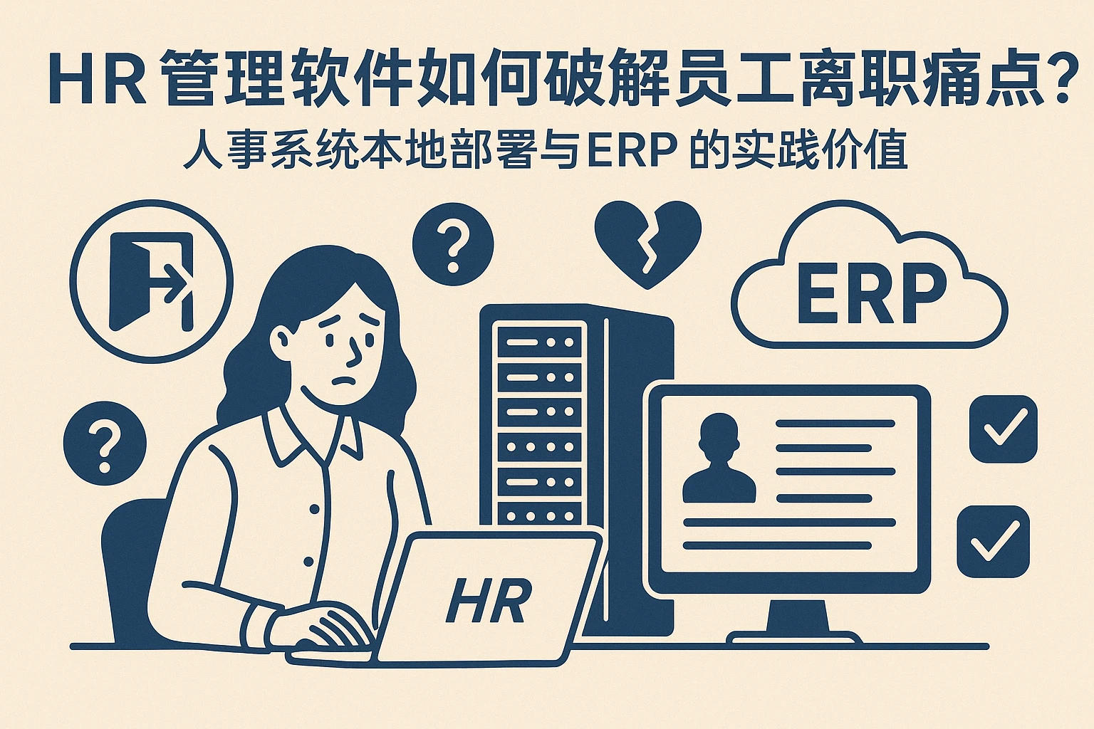 HR管理软件如何破解员工离职痛点？人事系统本地部署与ERP的实践价值
