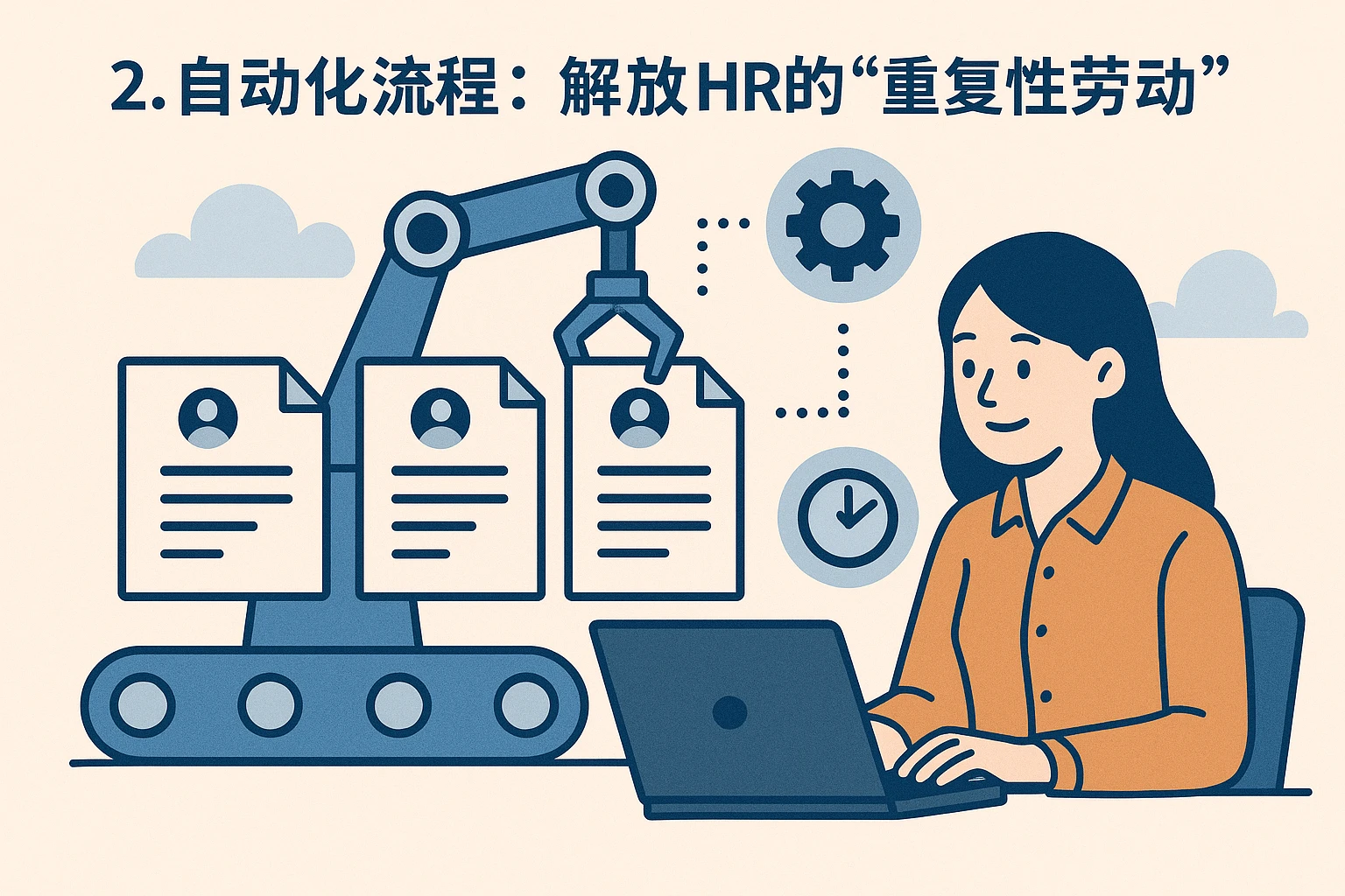 2. 自动化流程：解放HR的“重复性劳动”