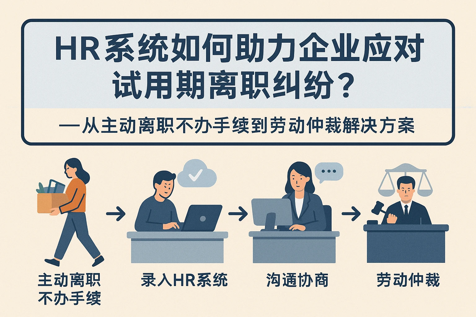 HR系统如何助力企业应对试用期离职纠纷？——从主动离职不办手续到劳动仲裁的解决方案