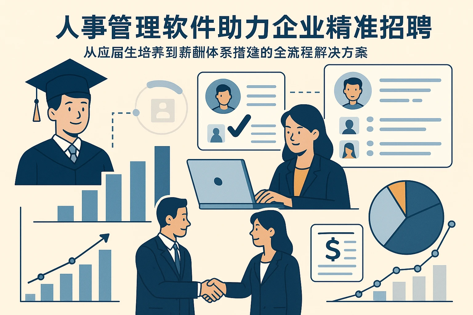 人事管理软件助力企业精准招聘:从应届生培养到薪酬体系搭建的全流程解决方案