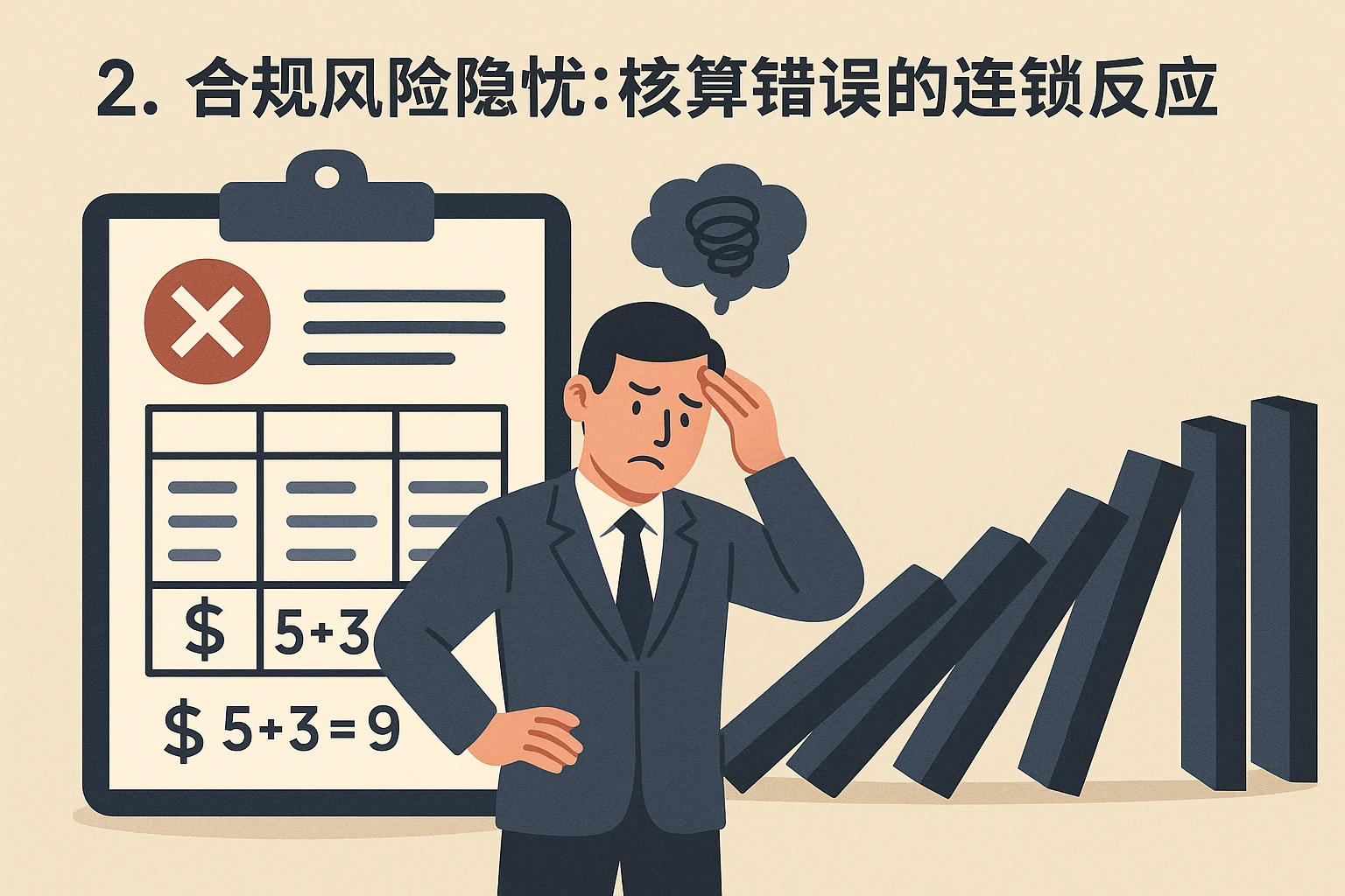 2. 合规风险隐忧：核算错误的连锁反应