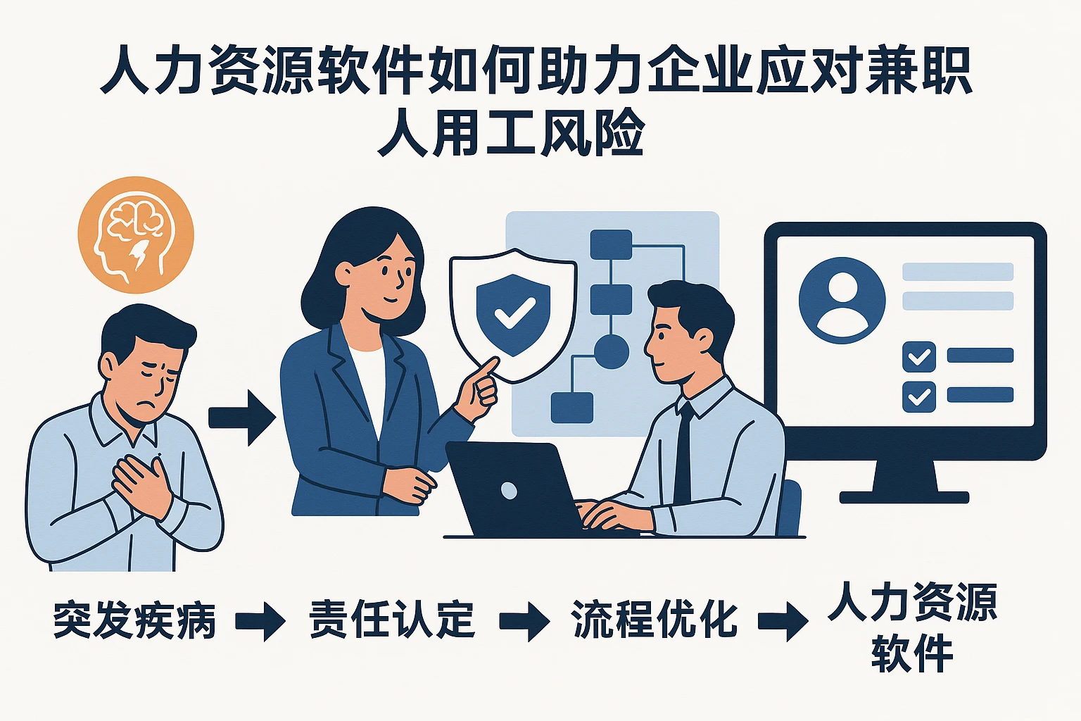 人力资源软件如何助力企业应对兼职人员用工风险——从突发疾病责任认定到流程优化