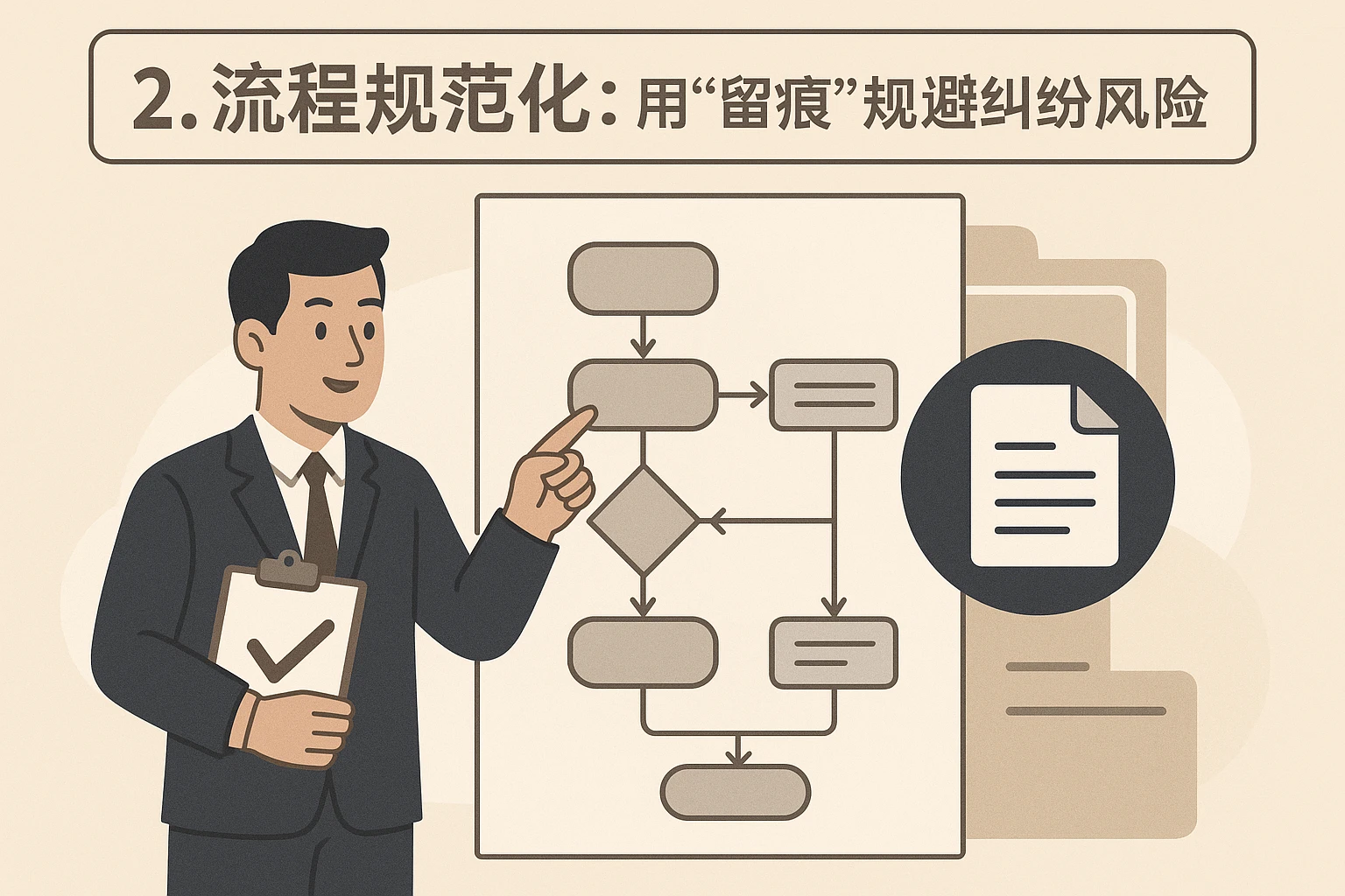 2. 流程规范化：用“留痕”规避纠纷风险