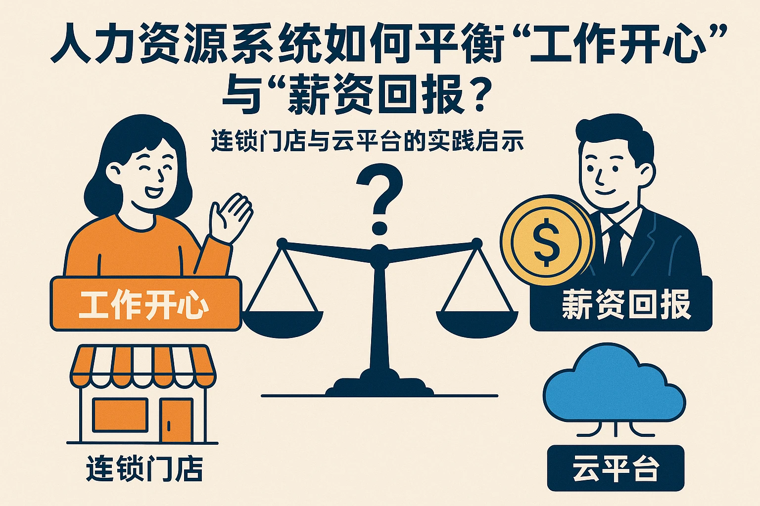 人力资源系统如何平衡“工作开心”与“薪资回报”?连锁门店与云平台的实践启示