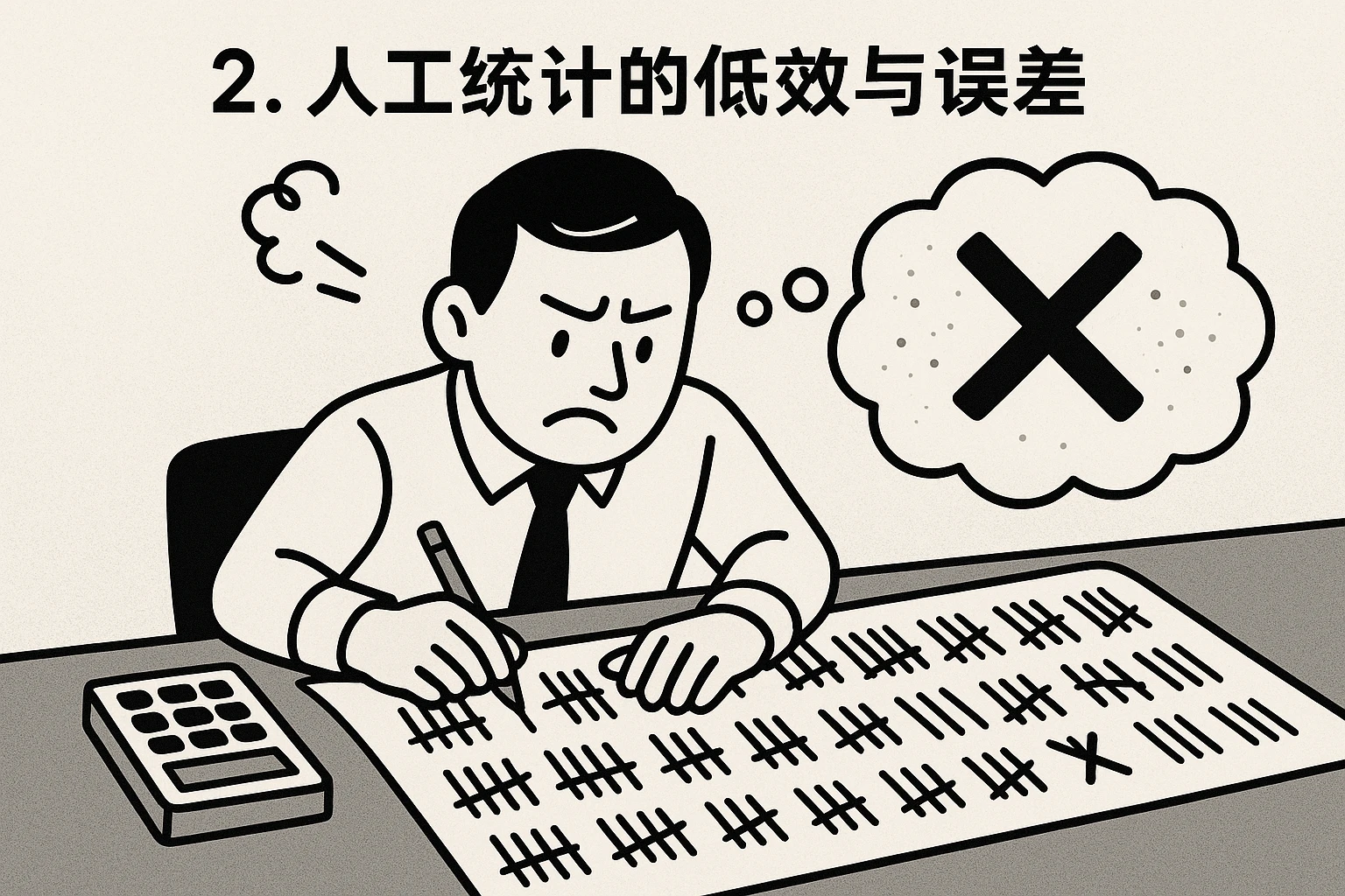 2. 人工统计的低效与误差