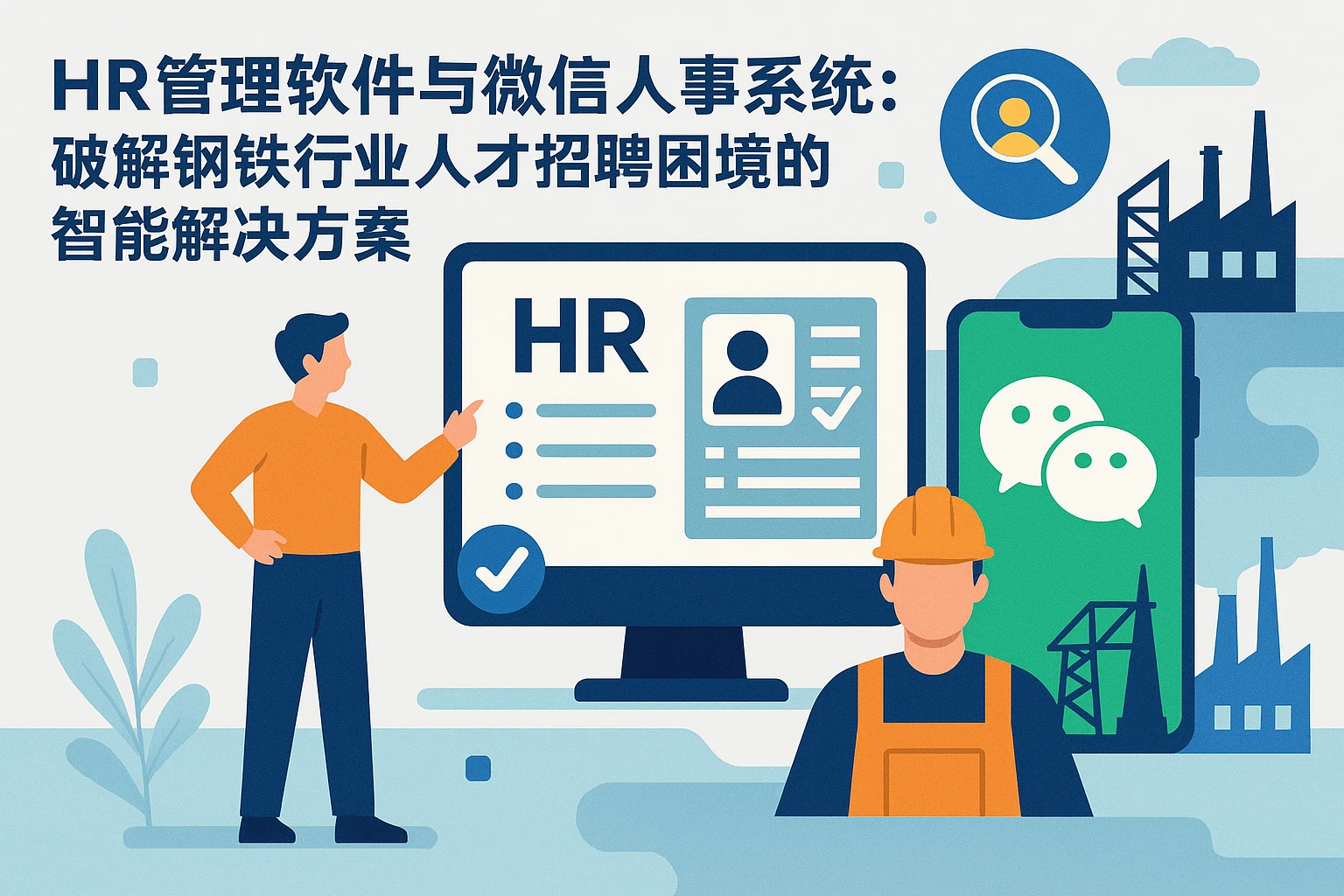 HR管理软件与微信人事系统:破解钢铁行业人才招聘困境的智能解决方案