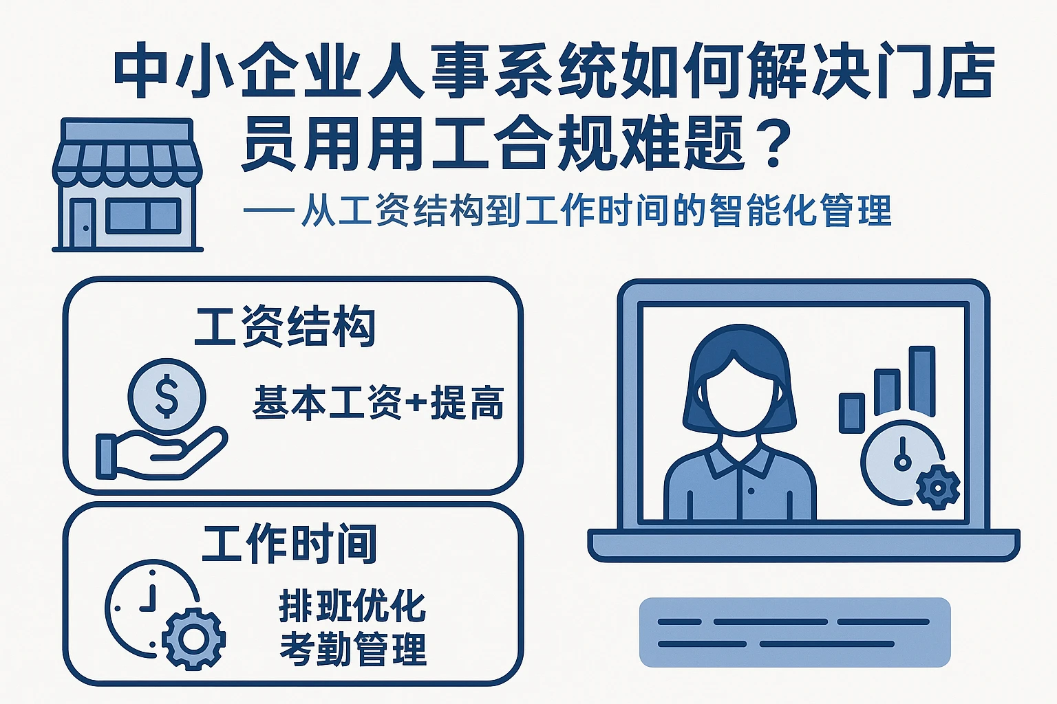 中小企业人事系统如何解决门店店员用工合规难题？——从工资结构到工作时间的智能化管理