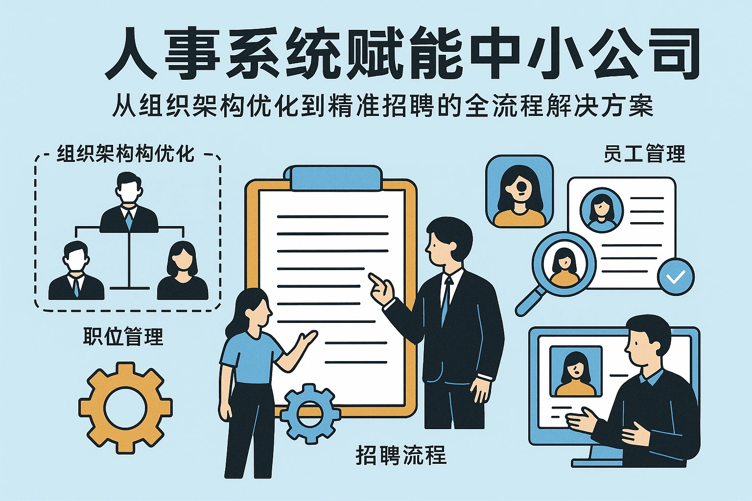 人事系统赋能中小公司:从组织架构优化到精准招聘的全流程解决方案