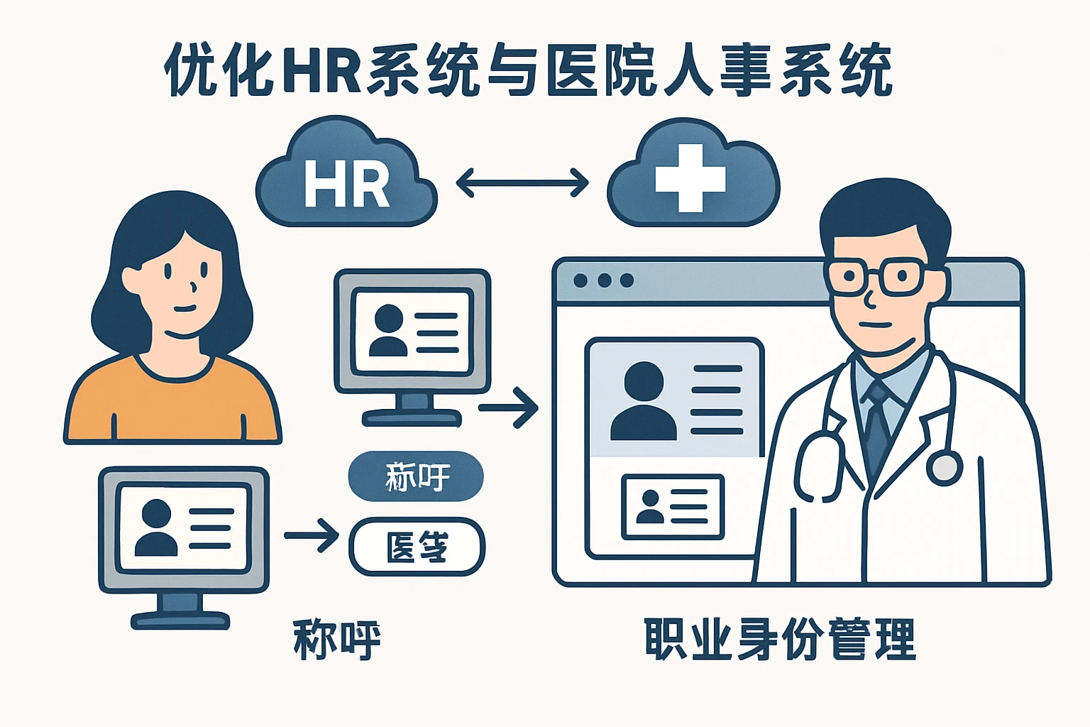优化HR系统与医院人事系统:从称呼统一到职业身份管理