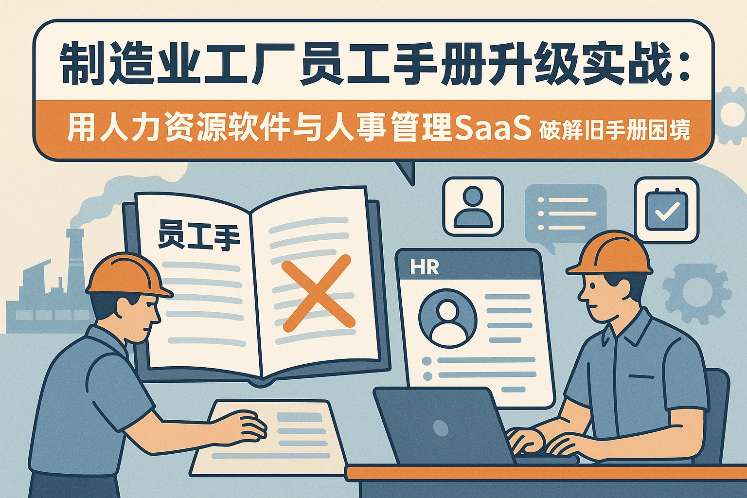 制造业工厂员工手册升级实战:用人力资源软件与人事管理SaaS破解旧手册困境