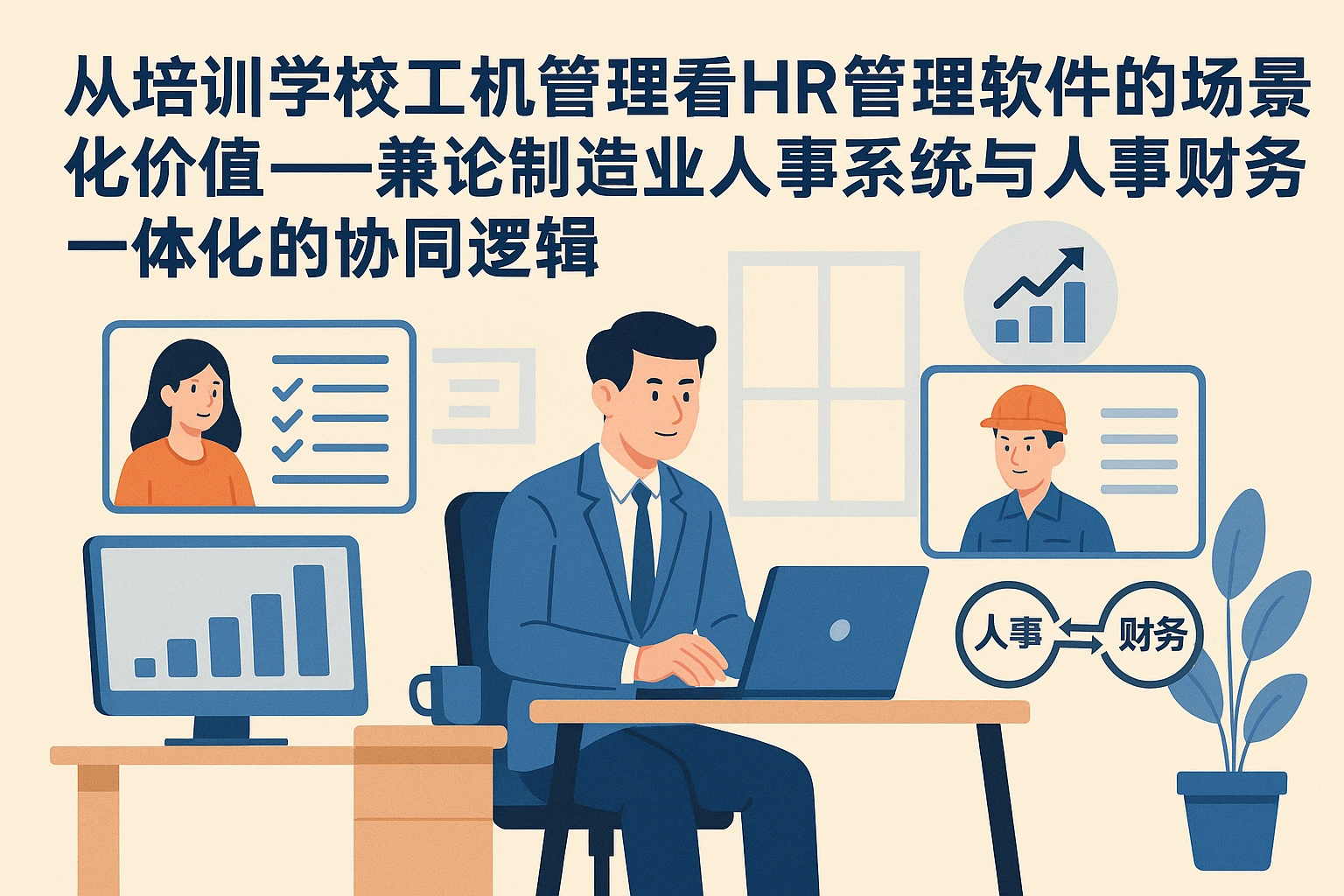 从培训学校工作机管理看HR管理软件的场景化价值——兼论制造业人事系统与人事财务一体化的协同逻辑