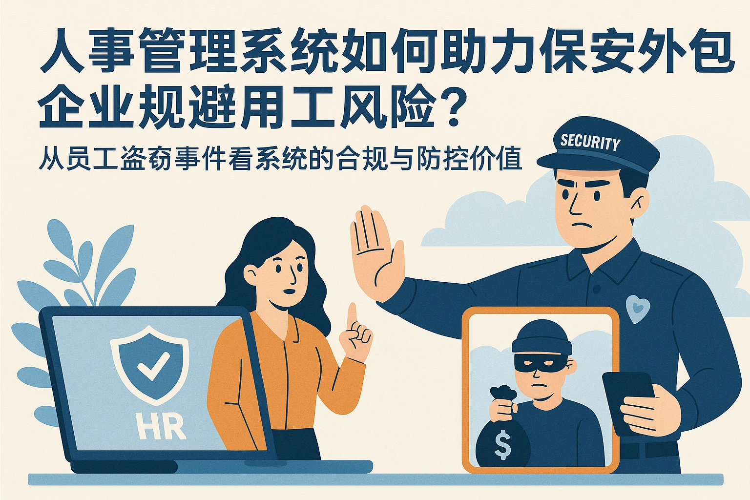人事管理系统如何助力保安外包企业规避用工风险？从员工盗窃事件看系统的合规与防控价值