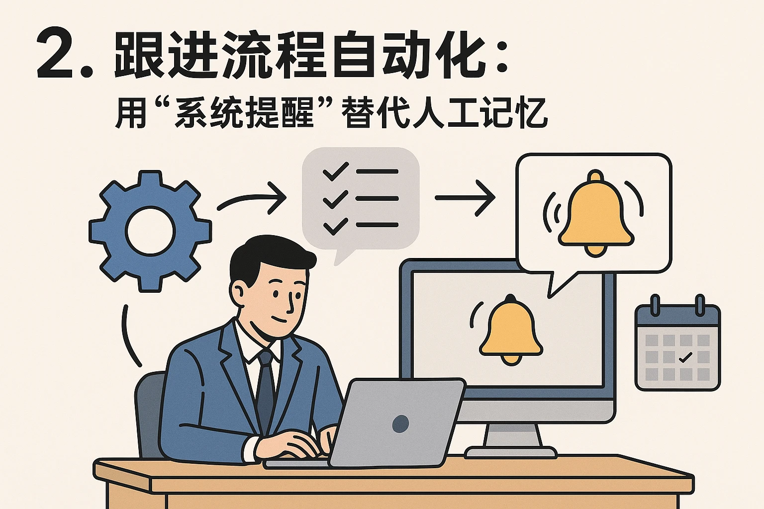 2. 跟进流程自动化：用“系统提醒”替代人工记忆