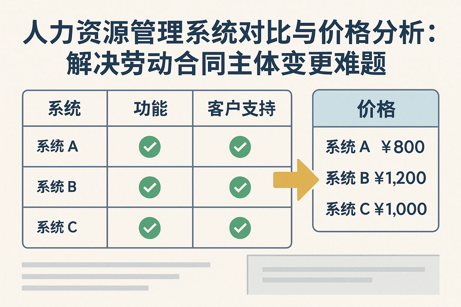 人力资源管理系统对比与价格分析：解决劳动合同主体变更难题