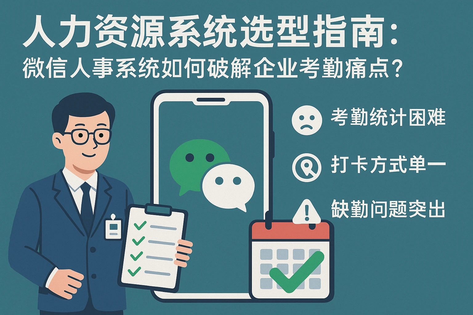 人力资源系统选型指南:微信人事系统如何破解企业考勤痛点?
