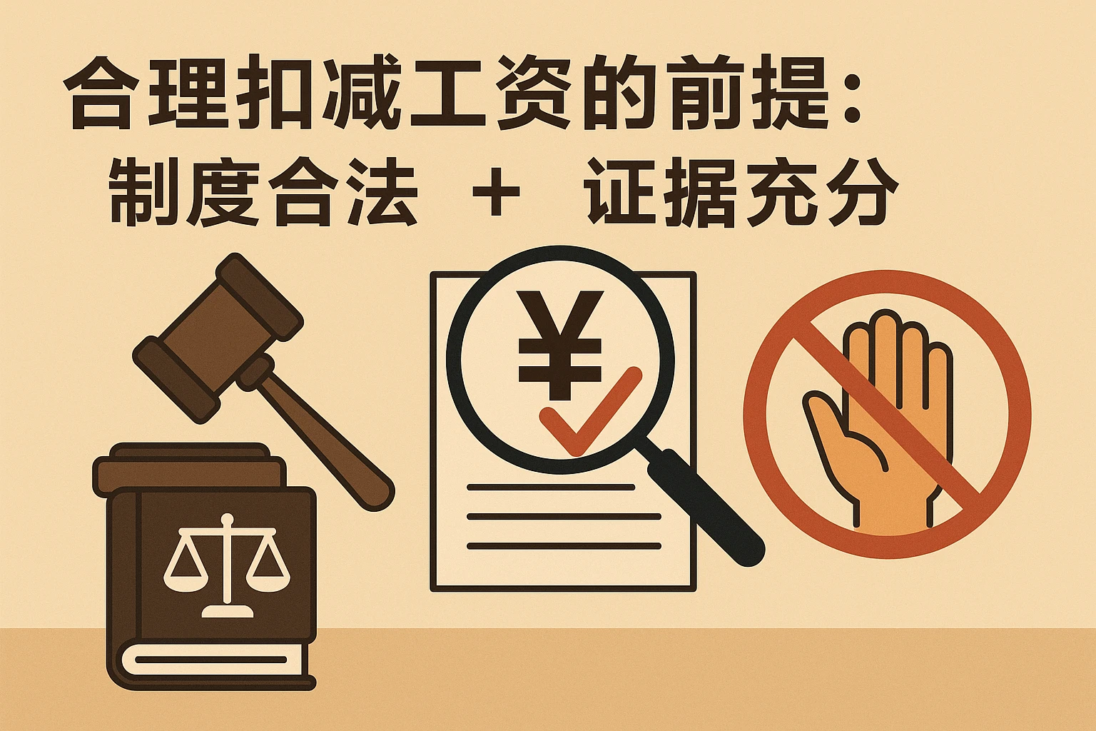 2. 合理扣减工资的前提:制度合法+证据充分