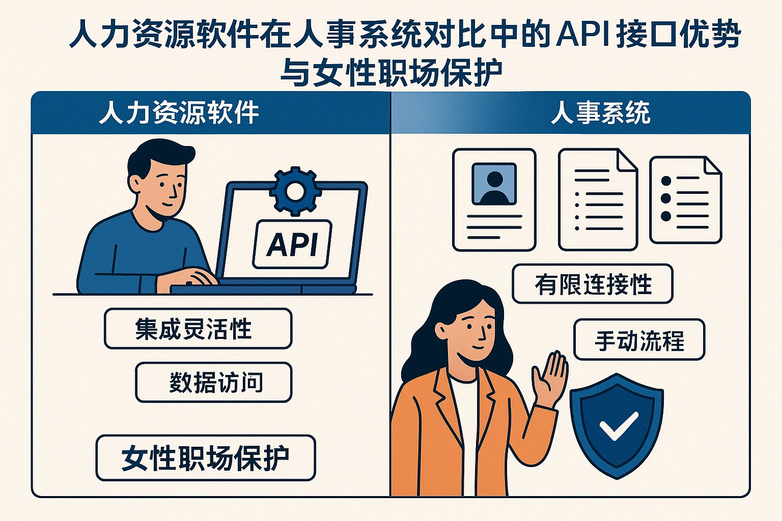 人力资源软件在人事系统对比中的API接口优势与女性职场保护