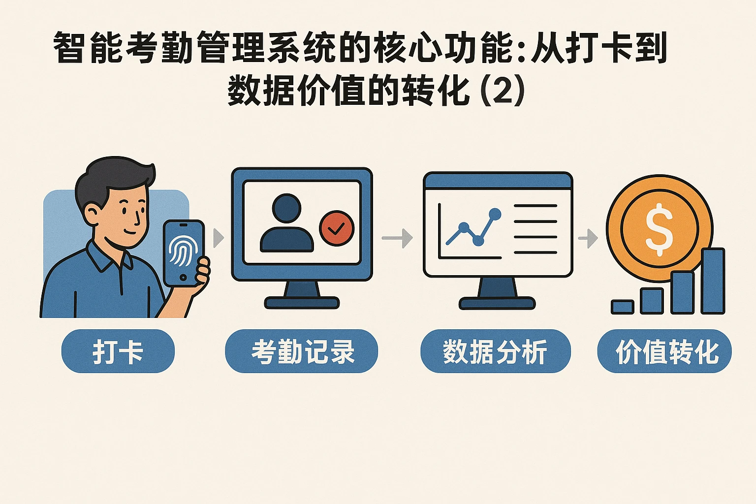 （二）智能考勤管理系统的核心功能：从打卡到数据价值的转化