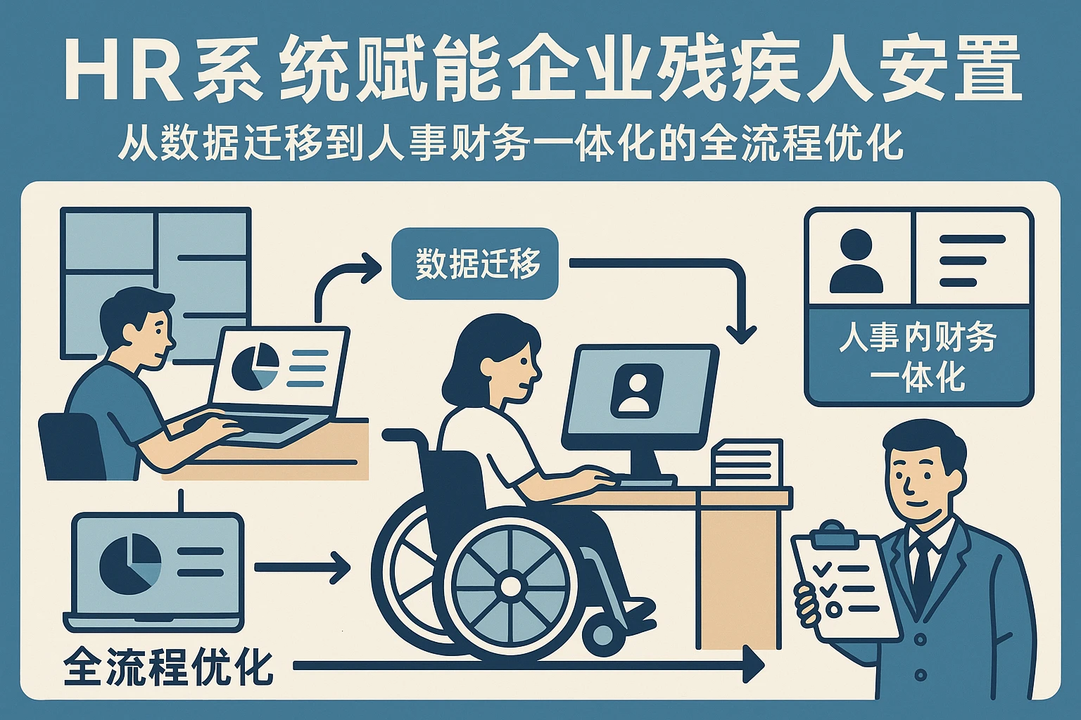 HR系统赋能企业残疾人安置：从数据迁移到人事财务一体化的全流程优化
