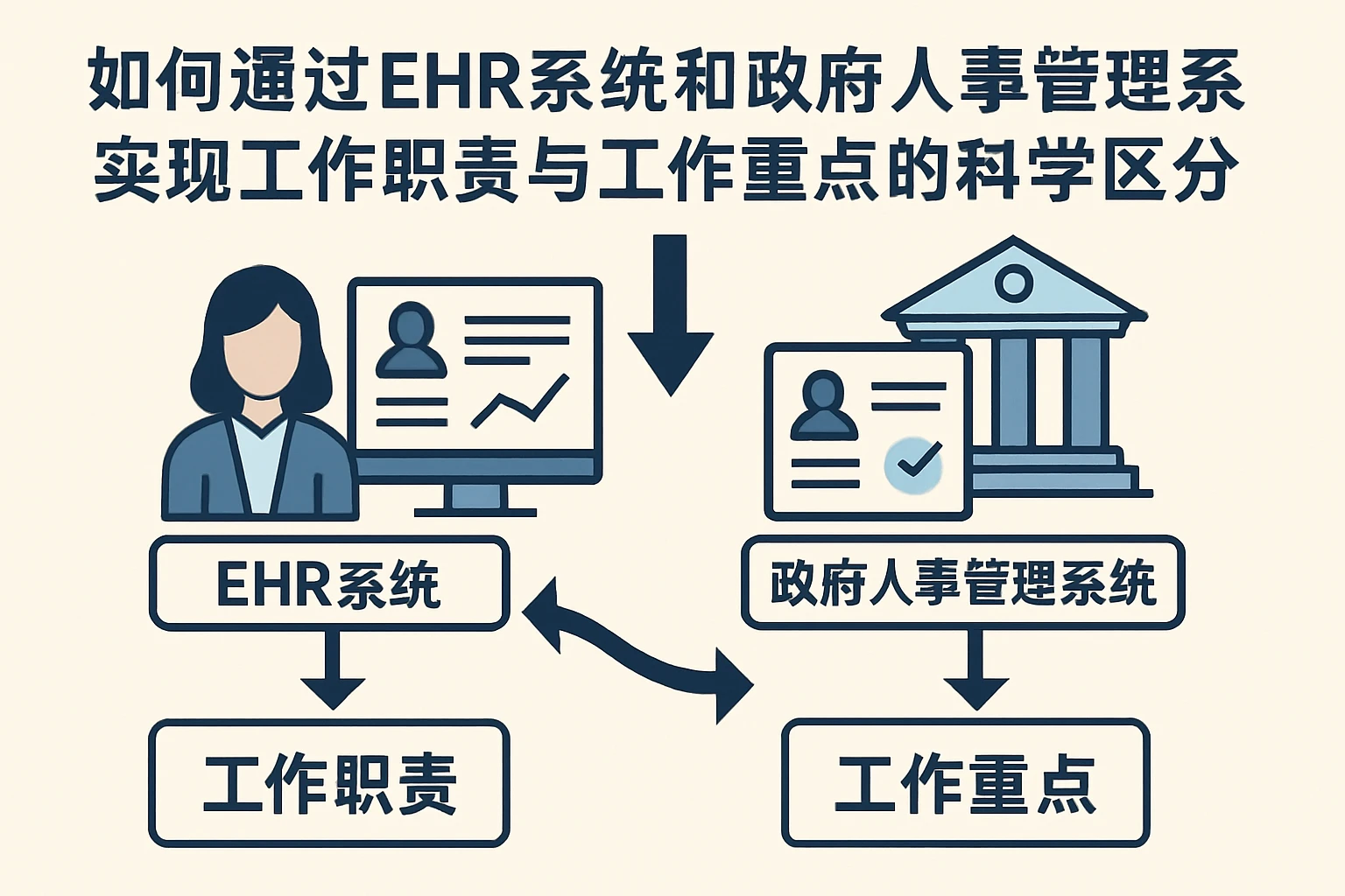 如何通过ehr系统和政府人事管理系统实现工作职责与工作重点的科学区分
