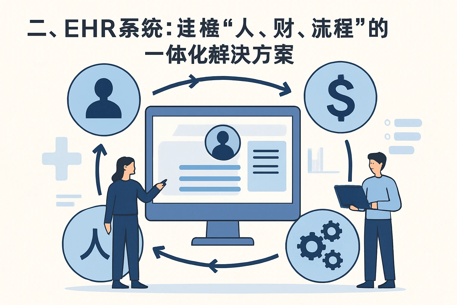 二、EHR系统：连接“人、财、流程”的一体化解决方案