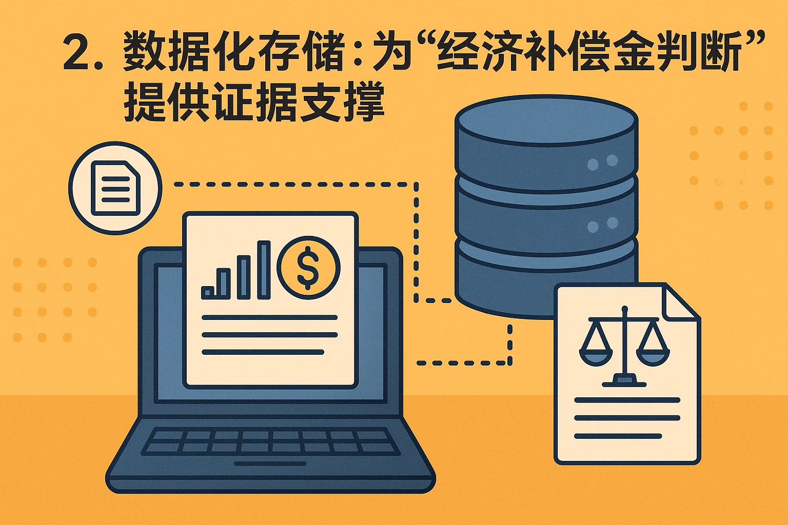 2. 数据化存储：为“经济补偿金判断”提供证据支撑