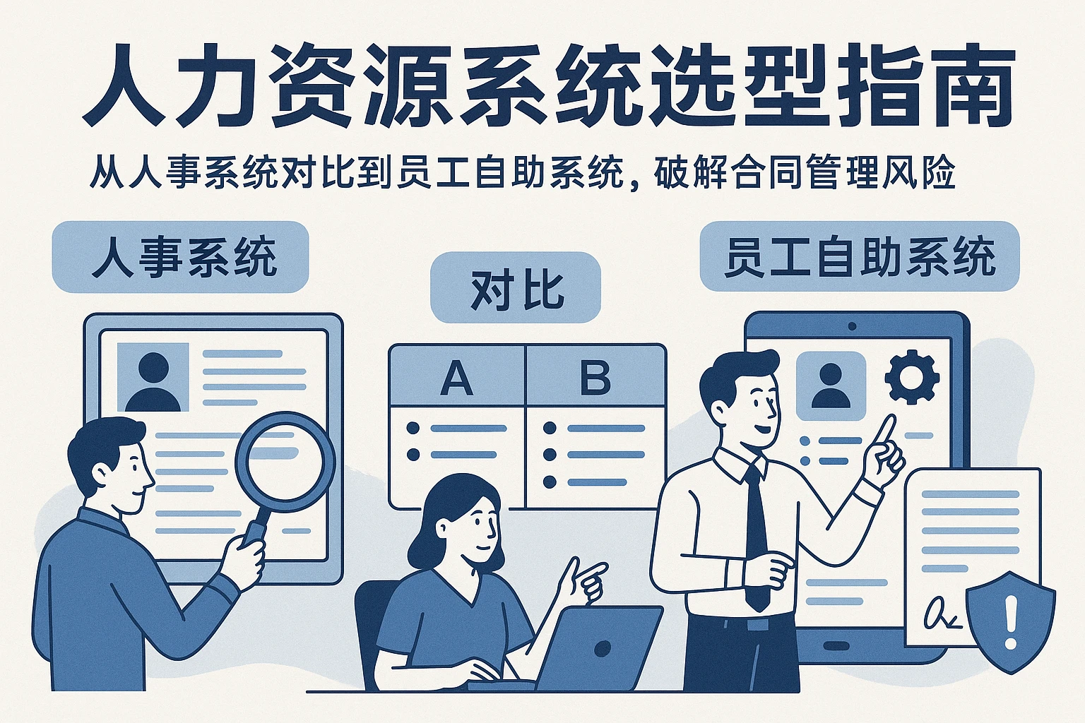 人力资源系统选型指南：从人事系统对比到员工自助系统，破解合同管理风险