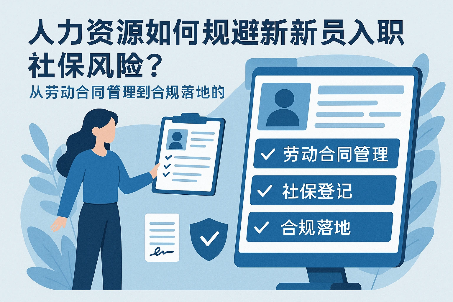人力资源系统如何规避新员工入职社保风险？从劳动合同管理到合规落地的全流程解决方案