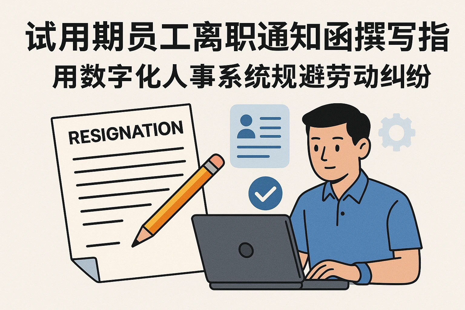 试用期员工离职通知函撰写指南:用数字化人事系统规避劳动纠纷