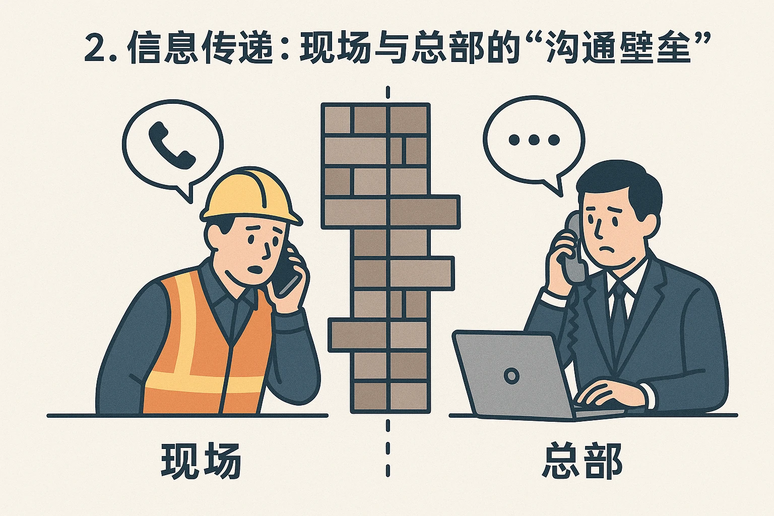 2. 信息传递：现场与总部的“沟通壁垒”