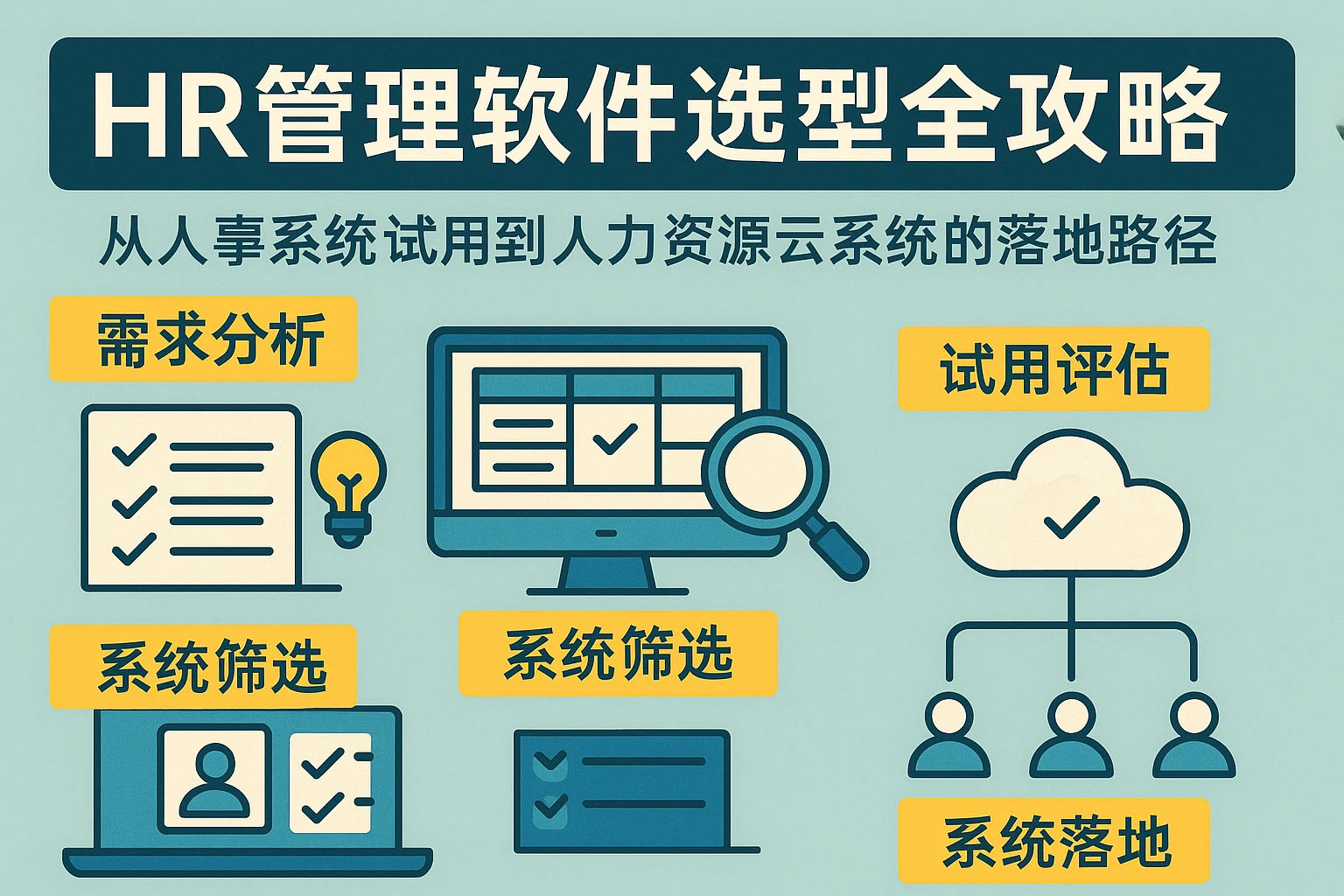 HR管理软件选型全攻略：从人事系统试用到人力资源云系统的落地路径