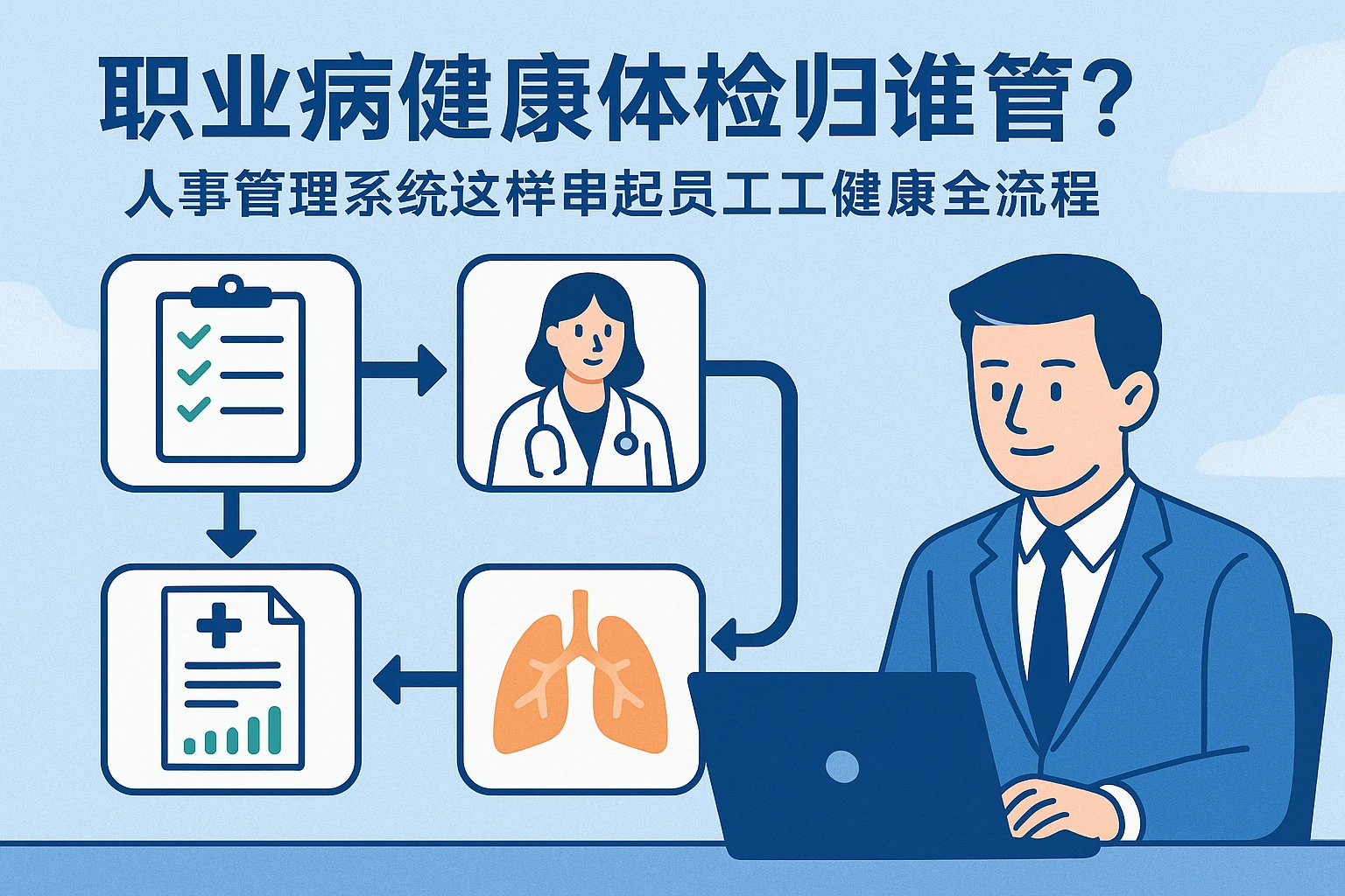 职业病健康体检归谁管？人事管理系统这样串起员工健康全流程