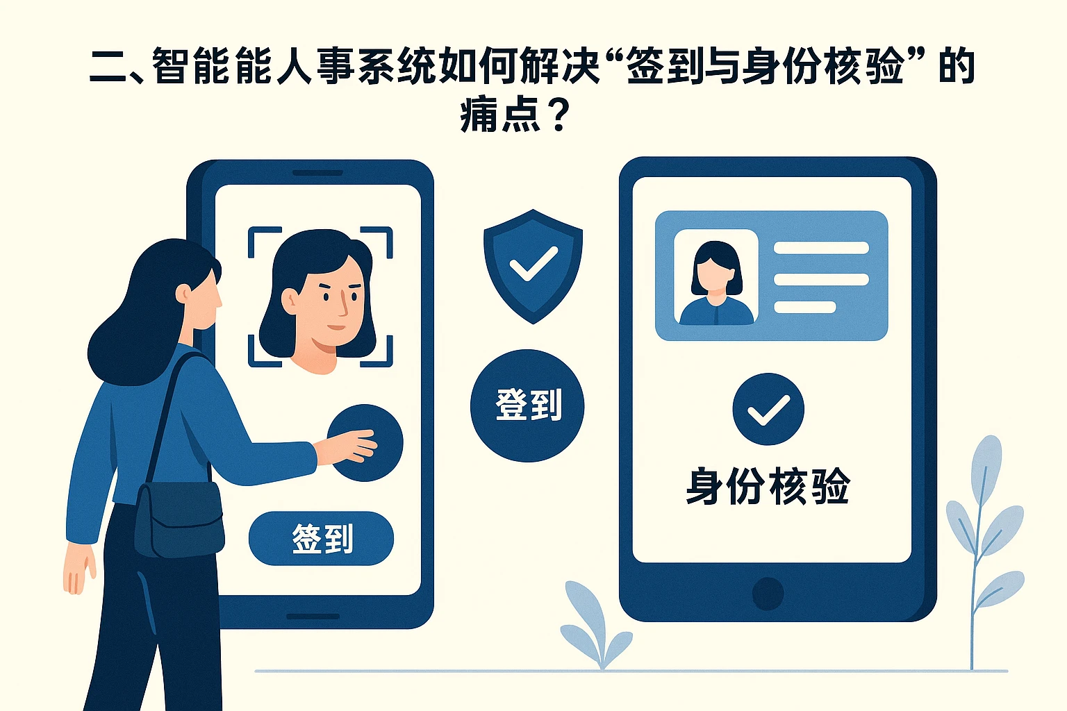 二、智能人事系统如何解决“签到与身份核验”的痛点?