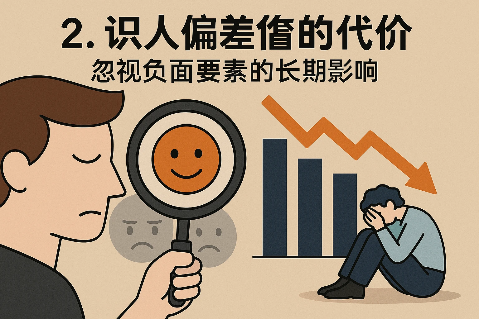 2. 识人偏差的代价：忽视负面要素的长期影响
