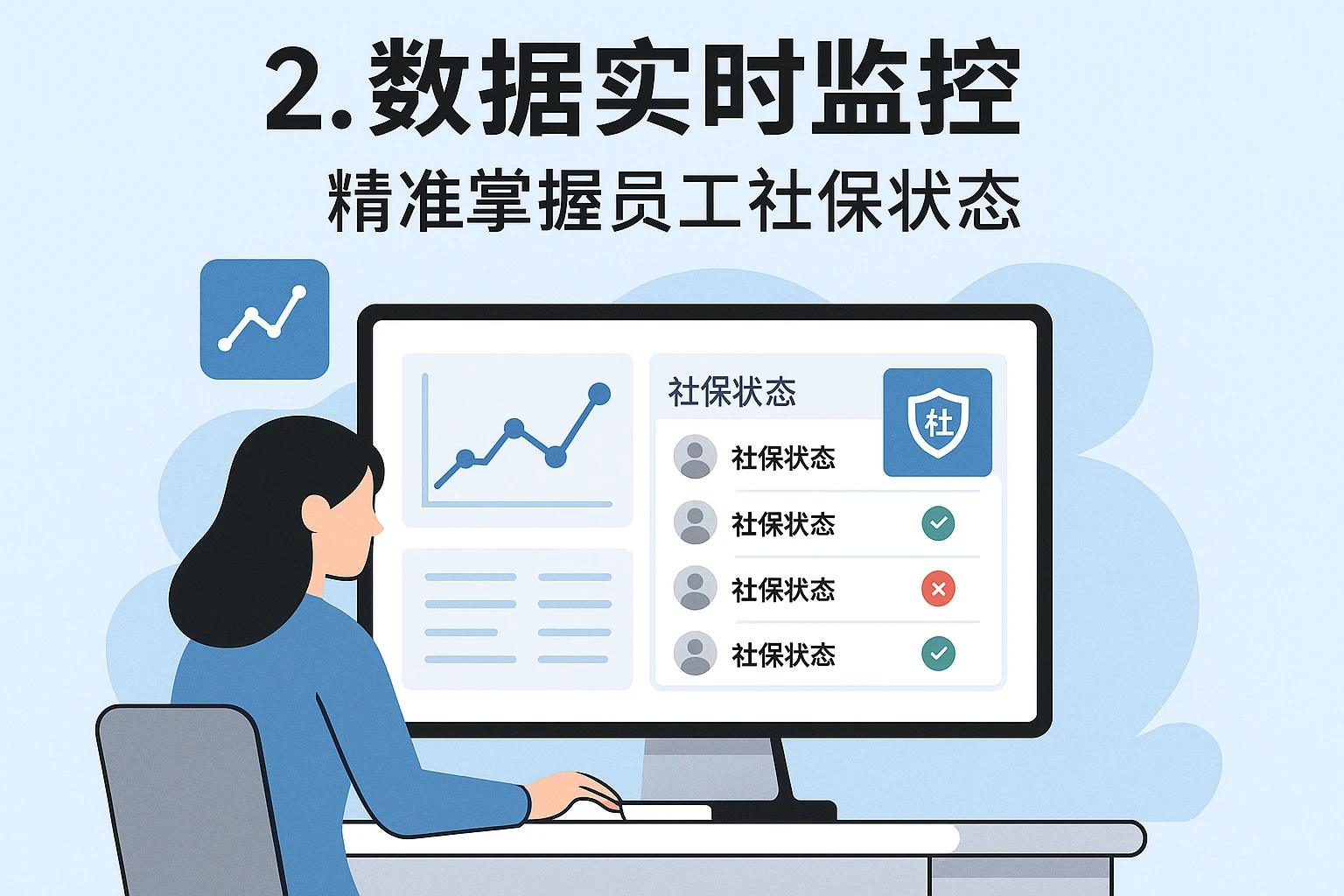 2. 数据实时监控：精准掌握员工社保状态