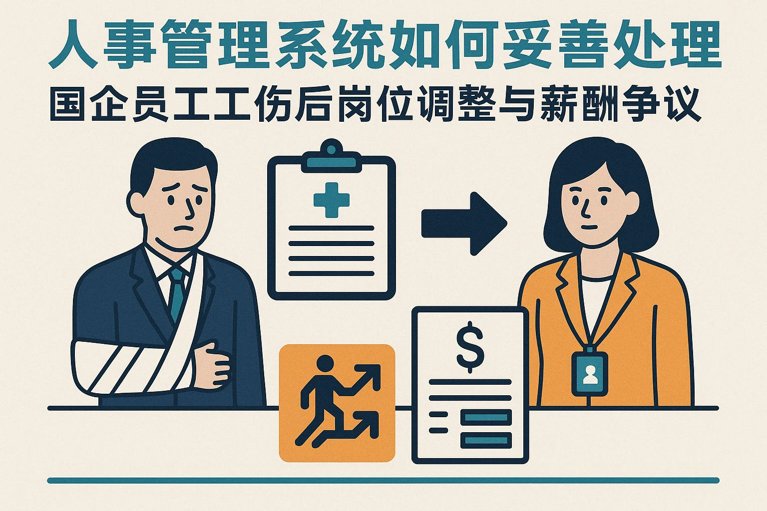 人事管理系统如何妥善处理国企员工工伤后岗位调整与薪酬争议