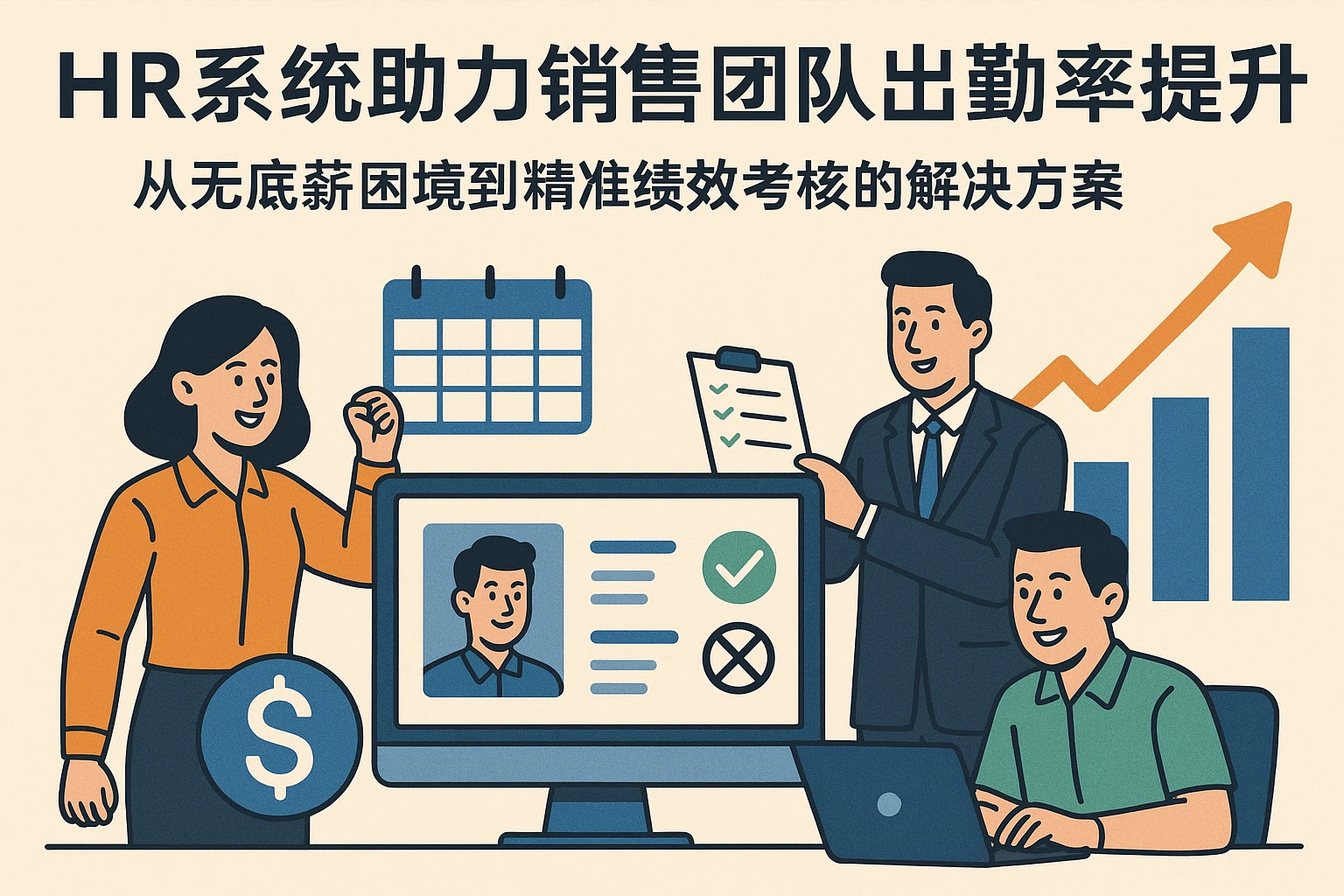 HR系统助力销售团队出勤率提升:从无底薪困境到精准绩效考核的解决方案