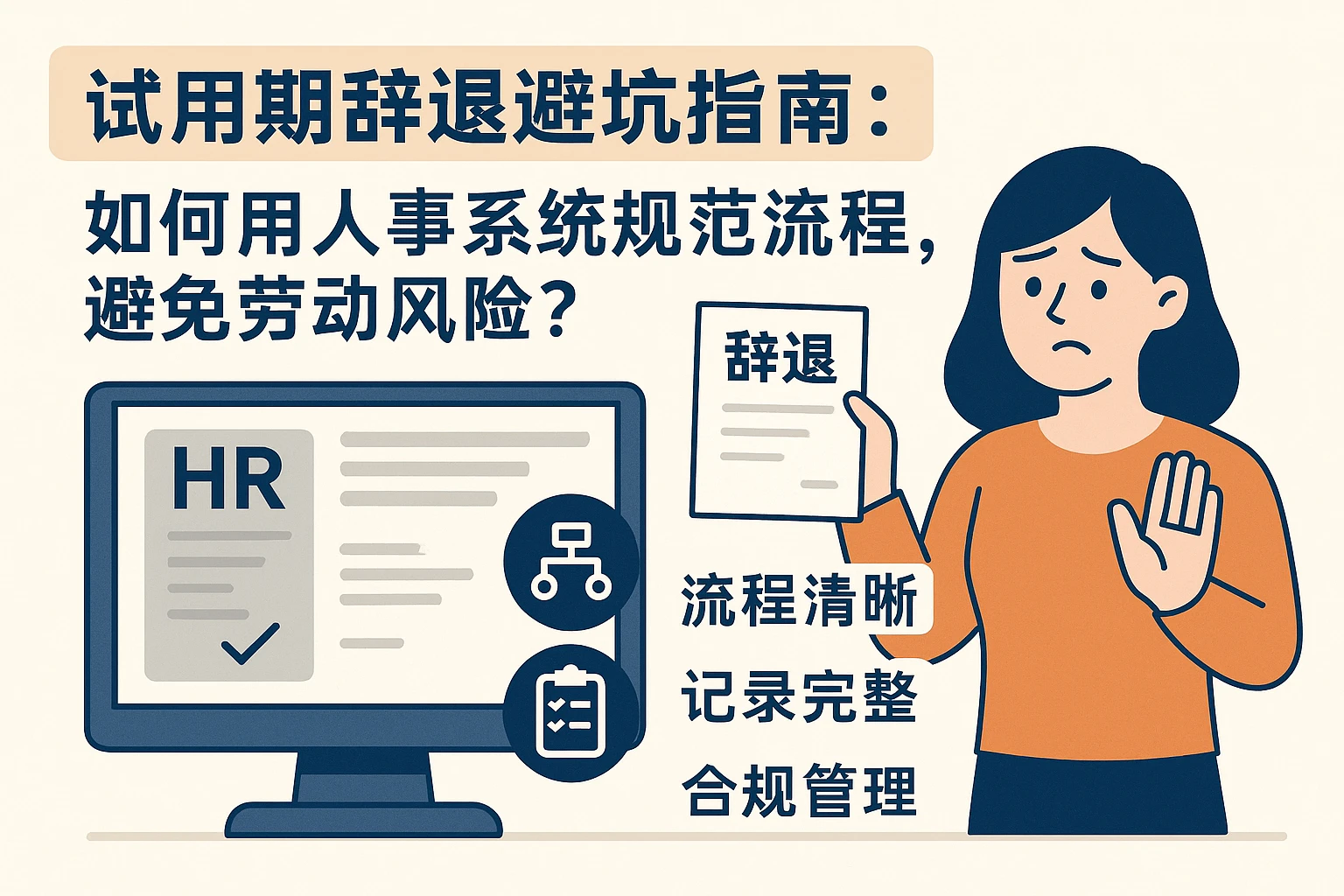 试用期辞退避坑指南:如何用人事系统规范流程,避免劳动风险?