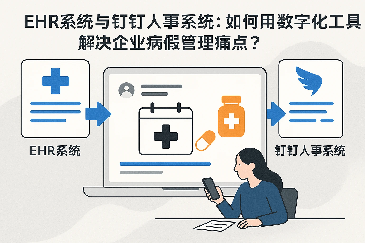EHR系统与钉钉人事系统:如何用数字化工具解决企业病假管理痛点?