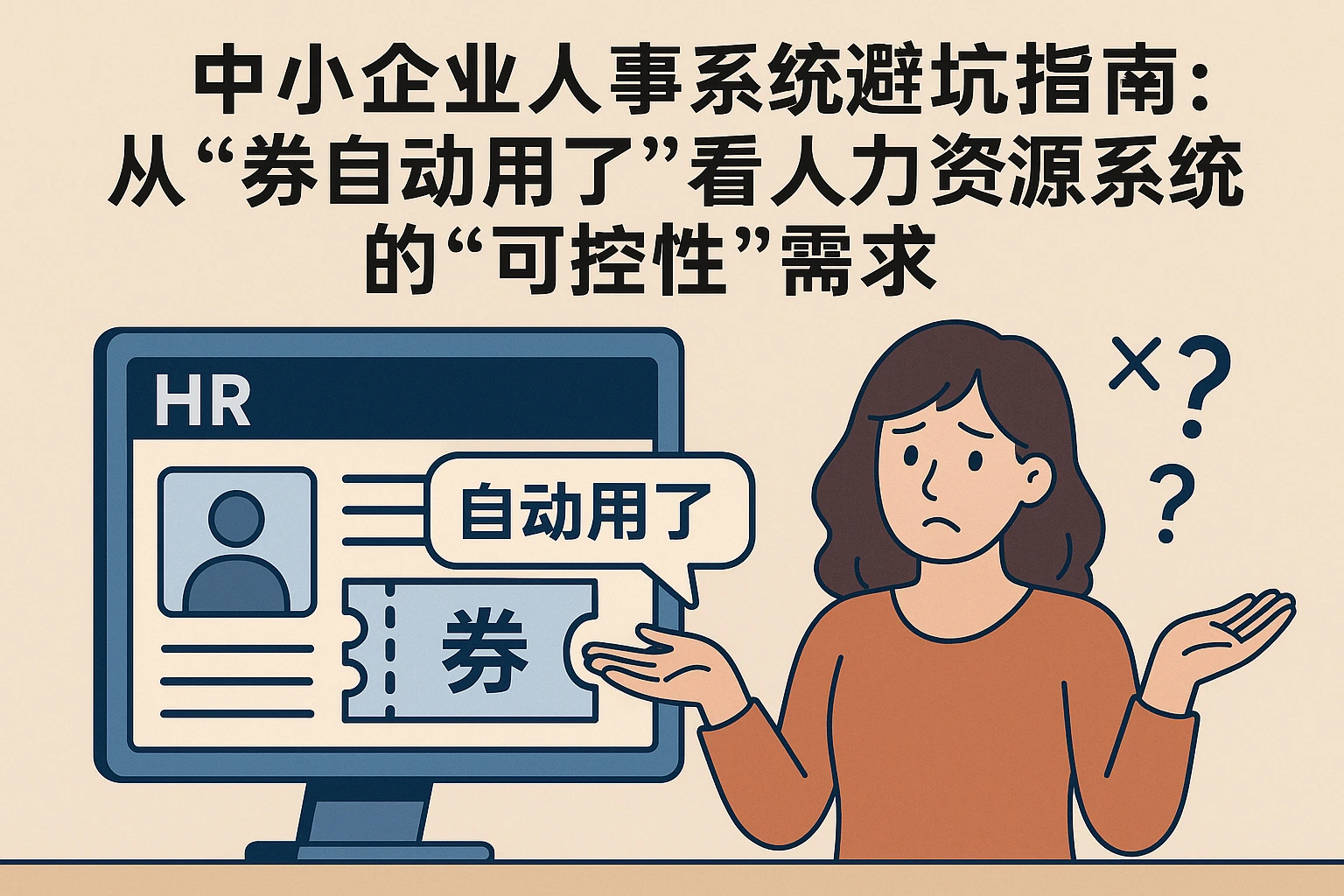 中小企业人事系统避坑指南：从“券自动用了”看人力资源系统的“可控性”需求