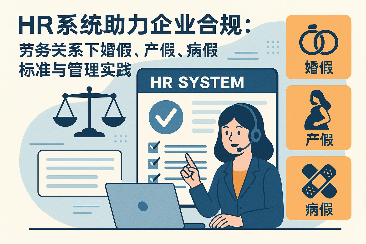 HR系统助力企业合规：劳务关系下婚假、产假、病假的标准与管理实践