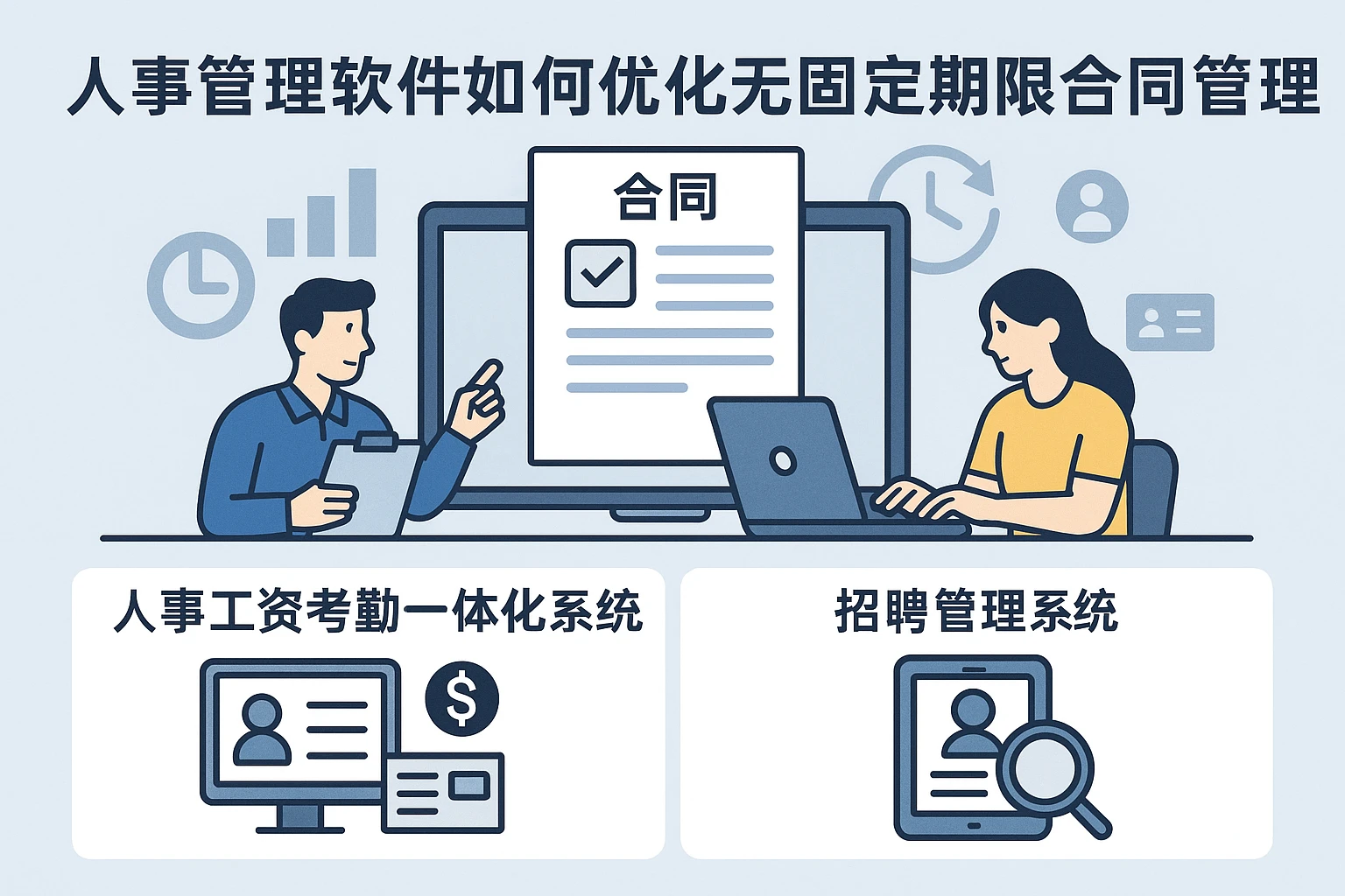 人事管理软件如何优化无固定期限合同管理 - 人事工资考勤一体化系统与招聘管理系统的关键作用