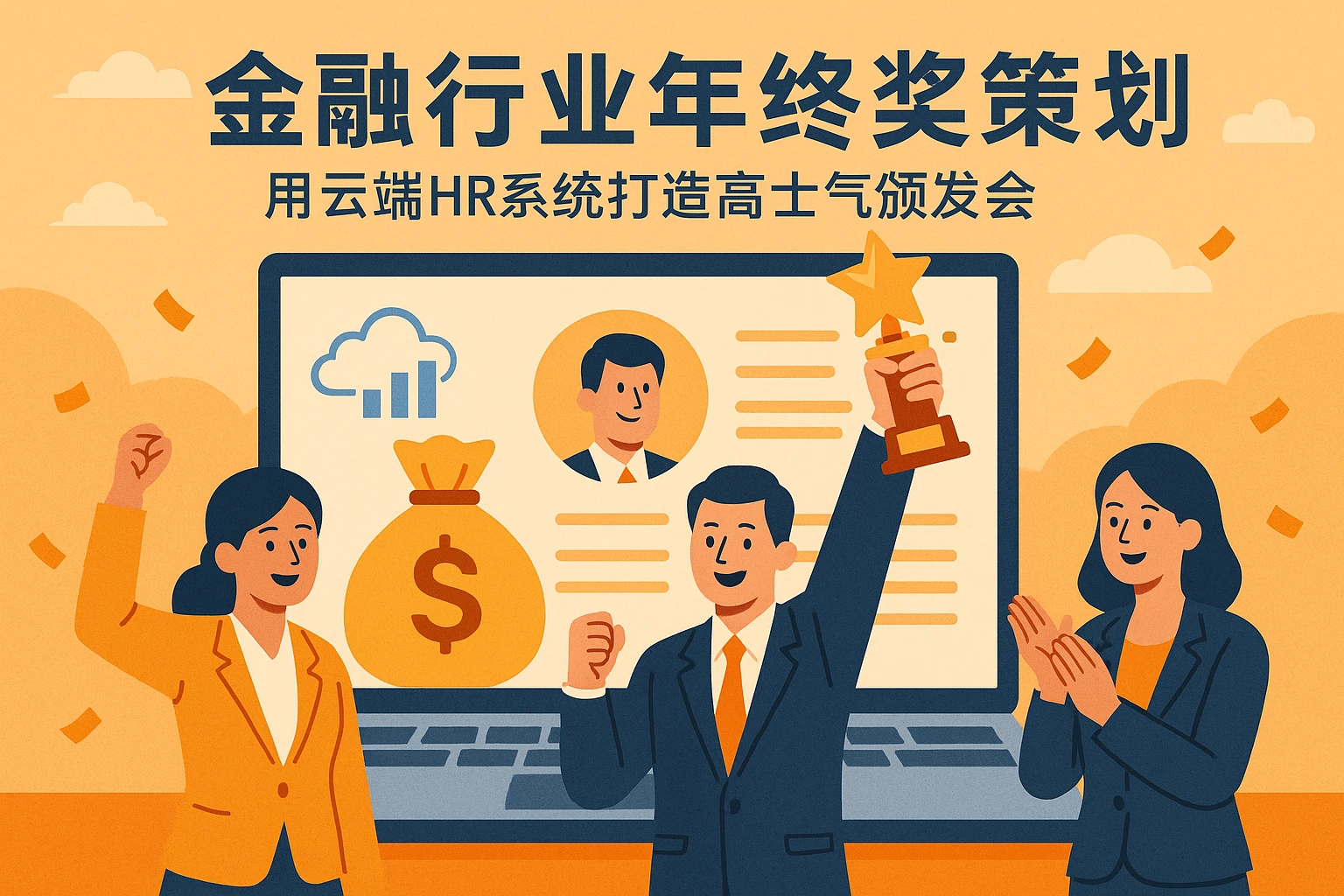 金融行业年终奖策划：用云端HR系统打造高士气颁发会