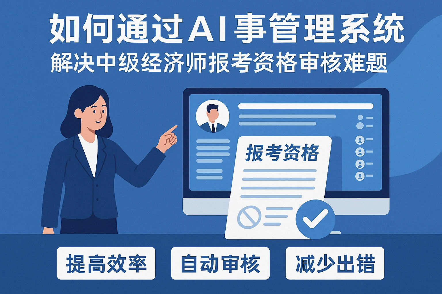 如何通过AI人事管理系统解决中级经济师报考资格审核难题